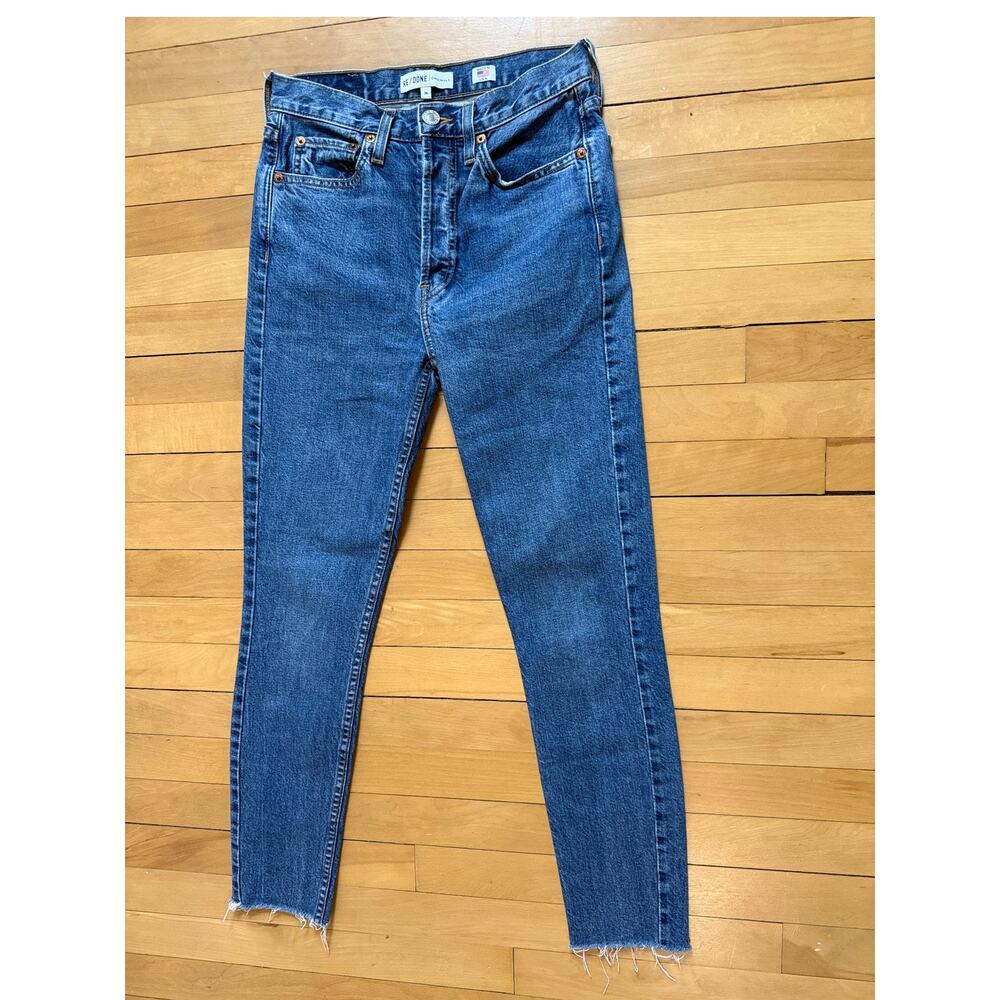 RE/DONE Originals 2017 High Rise Ankle Crop Jeans - Size 26 - EUC - MSRP $295
